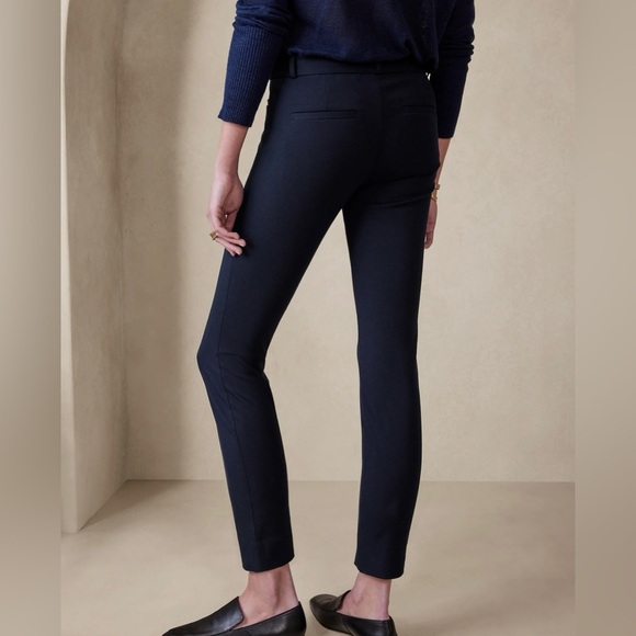 Banana Republic skinny Sloan black midrise stop front ankle pants womens size 4 - Picture 1 of 11
